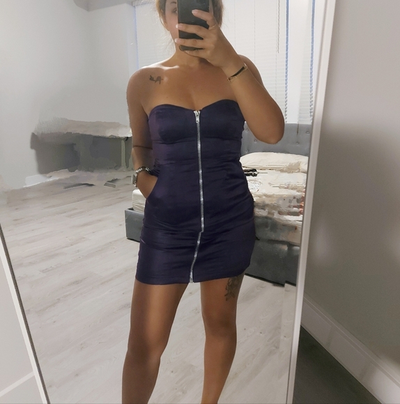 Love tease purple Strapless Dress with Front Zipper size 9 - Picture 7 of 7